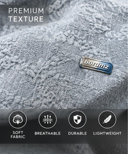 Premium Textured Henley Shirt – Stylish Full Sleeve Casual Wear